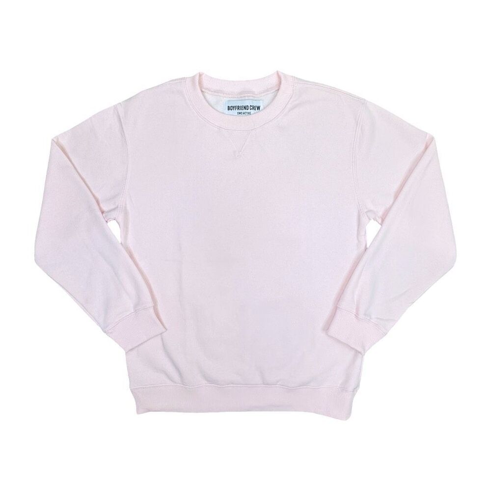 SWS Active Boyfriend Crew Neck Sweatshirt - Size Medium - Pink